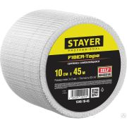 Серпянка самоклеящаяся FIBER-Tape, 10 см х 45 м, STAYER Professional 1246-10-45