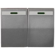 Выключатель СВЕТОЗАР ЭФФЕКТ двухклавишный, с эффектом свечения, без вставки и рамки, светло-серый металлик, 10A/~250B