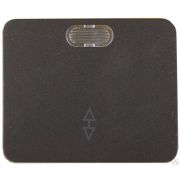 Выключатель СВЕТОЗАР ГАММА проходной, с подсветкой, одноклавишный, без вставки и рамки, цвет темно-серый металлик, 10A