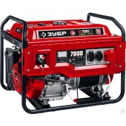 Бензиновый генератор с электростартером, 7000 Вт, ЗУБР 380 В
