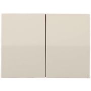 Выключатель СВЕТОЗАР ЭФФЕКТ двухклавишный, без вставки и рамки, цвет бежевый, 10A/~250B