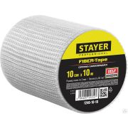 Серпянка самоклеящаяся FIBER-Tape, 10 см х 10 м, STAYER Professional 1246-10-10