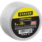 Серпянка самоклеящаяся FIBER-Tape, 5 см х 20 м, STAYER Professional 1246-05-20