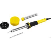 Набор для паяльных работ STAYER 40Вт с 2К рукояткой, конус, подставка+припой+сменное жало+канифоль, PROTerm