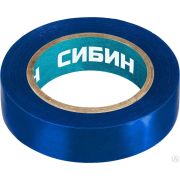 Изолента ПВХ, 10 м х 15 мм СИБИН синяя