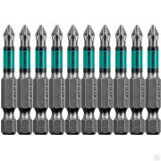 Бита Optimum Line, PH1, 50 мм, тип хвостовика E 1/4, 10 шт в блистере, KRAFTOOL