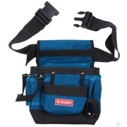 Сумка - пояс ЗУБР ЭКСПЕРТ одинарная, держатель для молотка, 9 карманов
