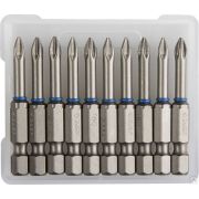 Бита ЗУБР ЭКСПЕРТ торсионные кованые, обточенные, хромомолибденовая сталь, тип хвостовика E 1/4, PZ1, 50 мм, 10 шт