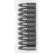 Бита ЗУБР Мастер кованые, хромомолибденовая сталь, тип хвостовика C 1/4, PZ2, 25 мм, 10 шт