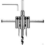 Сверло ЗУБР Мастер регулируемое по дереву, двухрезцовое Балеринка, d=40-120 мм, 1-30 мм, в блистере