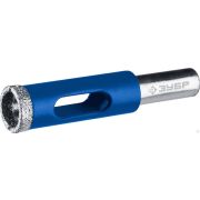 Сверло алмазное трубчатое для дрели d 4 мм по керамике и стеклу, Р60, трехгр хвостовик, ЗУБР Профессионал