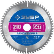 Мультирез 210 x 30 мм 64Т, диск пильный по алюминию ЗУБР