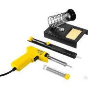 Набор для паяльных работ STAYER 30Вт+70Вт, 2в1, с пистолетной рукояткой, конус, подставка+припой+оловоотсос, PROTerm