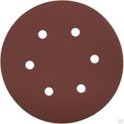 Круг шлифовальный ЗУБР Мастер универсальный, из абразивной бумаги на велкро основе, 6 отверстий, Р320, 150 мм, 5 шт