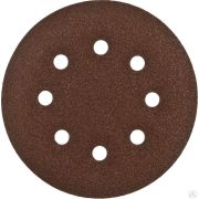 Круг шлифовальный ЗУБР СТАНДАРТ из абразивной бумаги на велкро основе, 6 отв, Р80, 150 мм, 5 шт