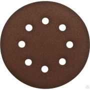 Круг шлифовальный ЗУБР СТАНДАРТ из абразивной бумаги на велкро основе, 6 отв, Р120, 150 мм, 5 шт