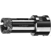 Высокоскоростная алмазная коронка для шлифмашинки угловой М14 d 20 мм по керамограниту и железобетону, ЗУБР Профессионал