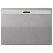 Выключатель СВЕТОЗАР ЭФФЕКТ одноклав, с эффектом свечения, без вставки и рамки, цвет светло-серый металлик, 10A/~250B