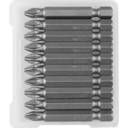 Бита ЗУБР Мастер кованые, хромомолибденовая сталь, тип хвостовика E 1/4, PZ2, 50 мм, 10 шт