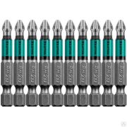 Бита Optimum Line, PH2, 50 мм, тип хвостовика E 1/4, 10 шт в блистере, KRAFTOOL