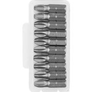 Бита ЗУБР Мастер кованые, хромомолибденовая сталь, тип хвостовика C 1/4, PH3, 25 мм, 10 шт