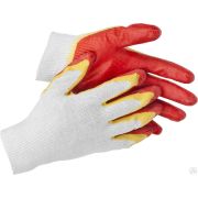 Перчатки с двойным латексным обливом STAYER EXPERT-2, эластичные, натуральный хлопок, размер S-M