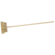 Метла ЗУБР с деревянной ручкой, ПЭТ, 120см, 24см