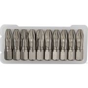 Бита X-DRIVE торсионные кованые, обточенные, KRAFTOOL 26123-3-25-10, Cr-Mo сталь, тип хвостовика C 1/4, PZ3, 25 мм 10 шт