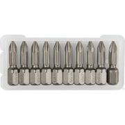 Бита X-DRIVE торсионные кованые, обточенные, KRAFTOOL 26121-1-25-10, Cr-Mo сталь, тип хвостовика C 1/4, PH1, 25 мм 10 шт