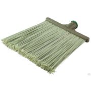 Плоская пластиковая метла 380х270 мм, распушенная гибкая, полипропилен, коническое резьбовое соединение