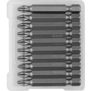 Бита ЗУБР Мастер кованые, хромомолибденовая сталь, тип хвостовика E 1/4, PH2, 50 мм, 10 шт