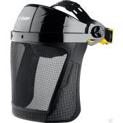 Защитный лицевой щиток ЗУБР СЕКТОР-С, экран из мелкоячеистой сетки 190х339 мм, с храповиком, Профессионал