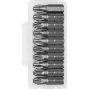 Бита ЗУБР Мастер кованые, хромомолибденовая сталь, тип хвостовика C 1/4, PZ3, 25 мм, 10 шт