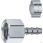 Переходник штуцер елочка 6 мм - 1/4F, с обжимным хомутом Зубр Профессионал