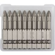 Бита X-DRIVE торсионные кованые, обточенные, KRAFTOOL 26123-2-50-10, Cr-Mo сталь, тип хвостовика E 1/4, PZ2, 50 мм 10 шт