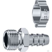 Переходник штуцер елочка 10 мм - 3/8M, с обжимным хомутом Зубр Профессионал