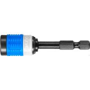 Ударный адаптер для бит ЗУБР с мех фиксатором, 60 мм