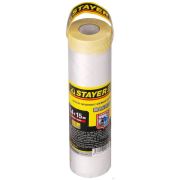 Пленка STAYER PROFESSIONAL защитная с клейкой лентой МАСКЕР, HDPE, 9 мкм, 1,4х15 м