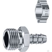 Переходник штуцер елочка 10 мм - 1/2M, с обжимным хомутом Зубр Профессионал