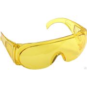 Защитные жёлтые очки STAYER MX-3 монолинза с дополнительной боковой защитой и вентиляцией, открытого типа