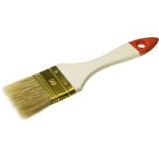 Кисть плоская ЗУБР УНИВЕРСАЛ-ОПТИМА, светлая щетина, деревянная ручка, 50 мм Зубр