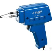 Импульсный паяльник ЗУБР в наборе, 150Вт, нагрев 6 сек, канифоль, припой, 2 сменных жала, в кейсе