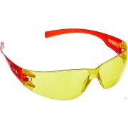 Облегчённые жёлтые защитные очки ЗУБР МАСТЕР широкая монолинза, открытого типа