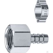 Переходник штуцер елочка 10 мм - 1/2F, с обжимным хомутом Зубр Профессионал