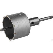 Бур Коронка ЗУБР буровая, коническая посадка центрирующего сверла, SDS-Plus хвостовик, в сборе, 80 мм