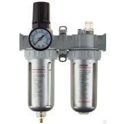 Набор аксессуаров KRAFTOOL INDUSTRIE QUALITAT для пневмосистем манометр, влагоотделитель, смазчик