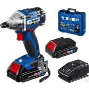 Бесщеточный гайковерт, 2 АКБ 2Ач, в кейсе, Профессионал GB-250-22 ЗУБР 20В