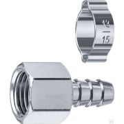 Переходник штуцер елочка 10 мм - 3/8F, с обжимным хомутом Зубр Профессионал