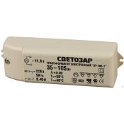 Трансформатор СВЕТОЗАР электронный для галогенных ламп напряжением 12В, вход/выход с одной стороны, 35-105Вт