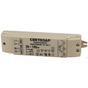 Трансформатор СВЕТОЗАР электронный для галогенных ламп напряжением 12В, 2 входа/3 выхода с двух сторон, 35-105Вт
